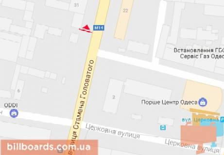 Билборд  в Одессе Головатого ул., 29 схема