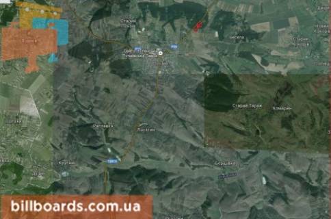 Билборд B в Почаеве г.Почаев - с.Затишья схема