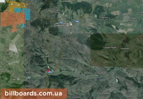 Билборд A в Почаеве г.Почаев - с.Крутов схема