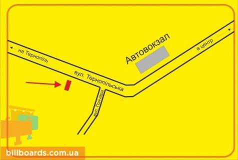 Билборд A в Подволочиске Підволочиськ схема