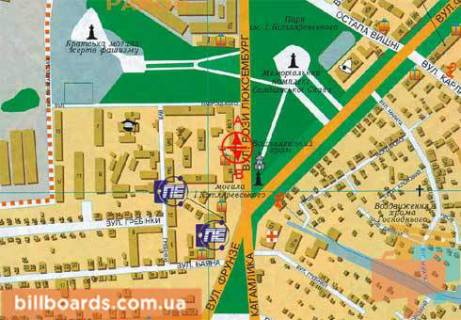 Призма  в Полтаве Кириченко ул. (бывш. Люксембург ул.) / Навроцкого ул., возле парка им. Котляревского - 80749 схема