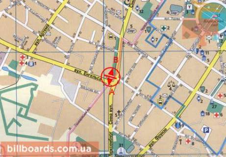 Призма A в Полтаве, 3x6  Сінна вул. - Олеся Гончара вул. (Полтавагаз) - 481102 схема