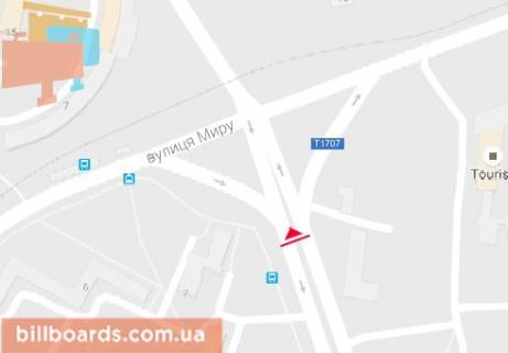 Призма A в Полтаве, 3x6  Миру просп. — Миру вул. - 481120 схема