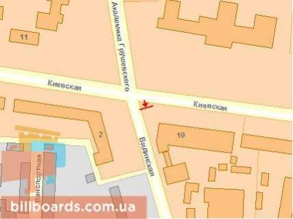 Призма B в Ровно Відінська вул. - Київська вул., права - 76396 схема