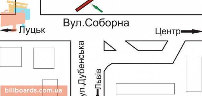 Призма A в Ровно Соборна вул. - Дубенська вул. - 76407 схема