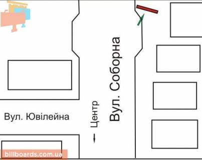 Билборд A в Ровно Соборна вул., 420 схема