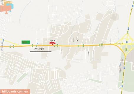 Билборд B в Солонке с. Солонка, траса Львів-Чоп схема