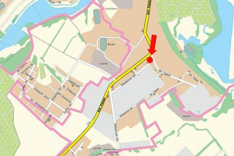 Билборд B в Сумах Кондратьєва вул. (кол. Кірова вул.) / Гамалія вул., з центру схема