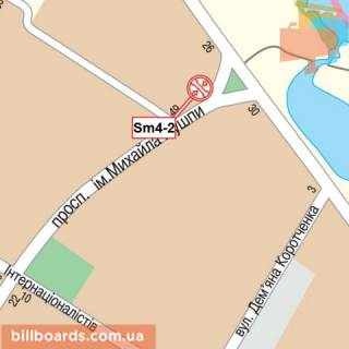 Билборд B в Сумах Лушпи пр., 49 схема