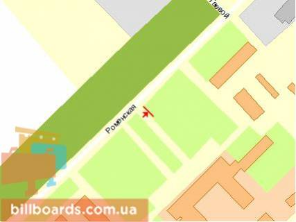 Билборд A в Сумах Роменська вул., 81 схема