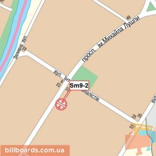 Білборд, Бігборд (Борд)  B у Сумах Лушпи ін., 22 схема