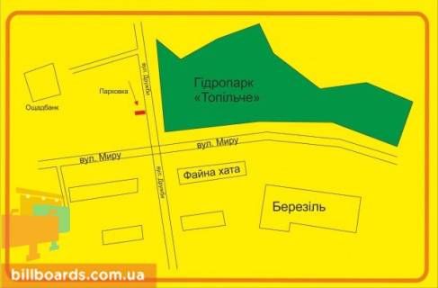 Ситилайт A в Тернополе Дружбы ул., 9, возле остановки, магазина "Тайстра" схема