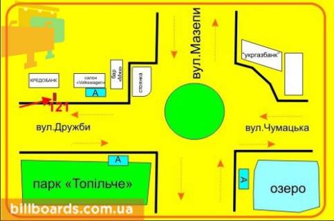 Сiтiлайт B у Тернополі Дружбы ул., 3, возле Кредобанка схема