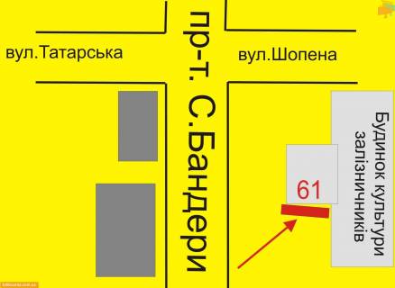 Ситилайт A в Тернополе 15-го Апреля ул., 2Б, возле супермаркета "Сильпо" схема