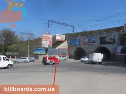 Билборд B в Тернополе Крушельницкой ул., ж/д мост, правая фото 1