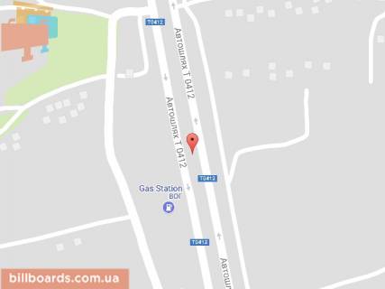 Білборд, Бігборд (Борд)  A у Кам'янське (Дніпродзержинськ), 6х3  Мостовий перехід через Дніпро, зїзд, біля АЗС "WOG", рух з лівого на правий берег схема