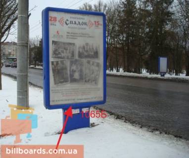 Ситилайт B в Тернополе Русская ул., возле парка "Топильче", дамба, в центр фото 1