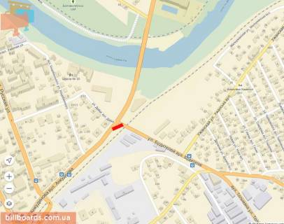 Билборд A в Ужгороде Анкудінова вул. - Дайки вул. - Будителів вул. схема