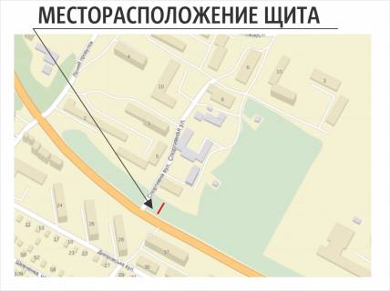 Билборд B в Васильевке Сімферопольська траса - Спортивна вул. схема