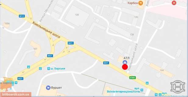 Призма A в Виннице Хмельницьке шосе, 130а, з центру - 180605 схема