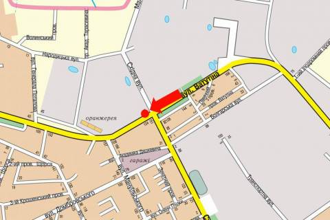 Билборд A в Житомире Независимости пр. (бывш. ул. Ватутина), 55 / ул. Восточная, возле супермаркета "Метро" схема