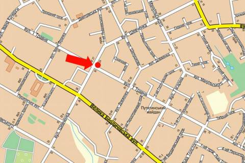 Билборд B в Житомире, 3x6  1-го Травня вул., 41 / Шевченка вул., біля Житомирського ЛГЗ схема