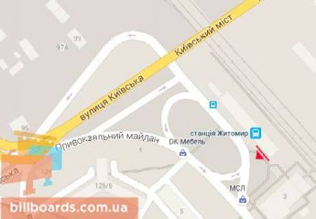 Призма A в Житомире, 3x6  Привокзальна пл., 2 - 480691 схема