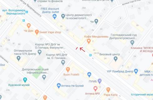 Беклайт A у Дніпро (Дніпропетровськ), 3.14х2.32  просп. Дмитра Яворницького - вул. Сергія Єфремова схема