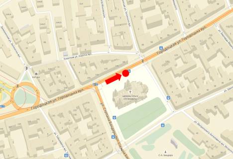 Сiтiлайт  у Львові, 1.8x1.2  Городоцька вул., 98, навпроти, в центр схема