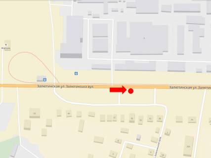 Білборд, Бігборд (Борд)  A у Харкові, 3x6  Залютинська вул., 35, в центр схема