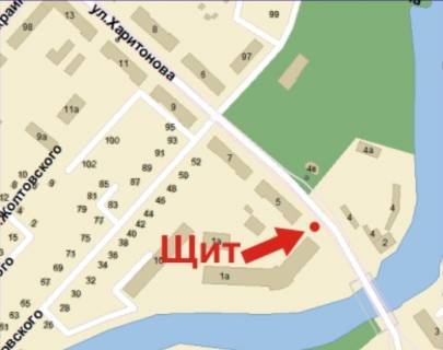 Билборд B в Кривом Роге, 3x6  Калнишевського (кол. Харитонова) вул., 1а, зупинка, у напрямку Українська вул. схема