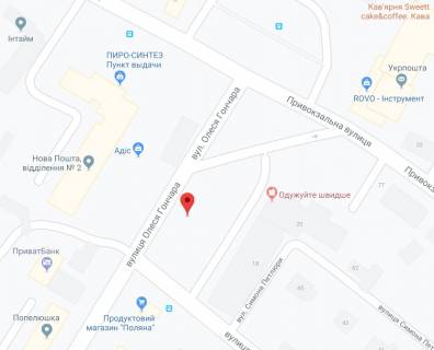 Білборд, Бігборд (Борд)  A у Білій Церкві Гончара вул., 18 схема