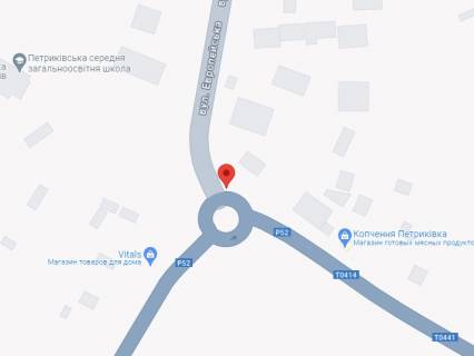 Билборд B в Петриківка (Петриківка), 3x6  Європейська вул., кільце, виїзд з смт Петриківка схема