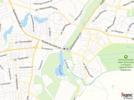 Билборд B в Луцке, 3х6  Ковельська міст_до центрального ринку схема