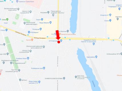 Билборд B в Киеве, 3x6  Кульженків сім'ї вул. (колиш. Дегтяренка вул.) - вул. Полярна, в сторону ТРЦ "Караван", вул. Лугова схема