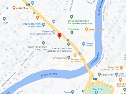 Видеоборд A у Кривому Розі Калнишевського ул., 7/1, аптека "Мед Сервіс", №Дн104, прайс за ролик 10 сек 1 вихід/5 хвилин, з 8:00-22:00. Розрахунок для інших параметрів трансляції уточнюйте у менеджера. - 301405 схема