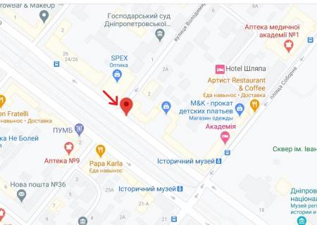 Сiтiлайт B у Дніпро (Дніпропетровськ), 1.2х1.8  просп. Дмитра Яворницького - вул. Володимира Вінніченка схема