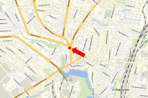 Билборд  в Шепетовке, 3x6  600-річчя Шепетівки вул. / Героїв Небесної Сотні вул. (кол. Маркса вул.), біля магазина "Горілочка", в центр схема