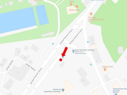 Сiтiлайт  у Львові, 1.8x1.2  Княгині Ольги вул. - вул. Сахарова, зуп. "Горбачевського", з центру схема