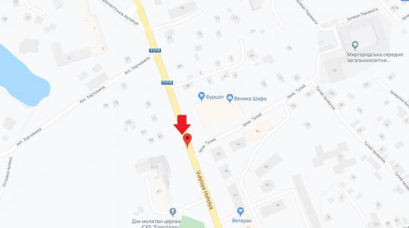 Билборд A в Миргороде, 3x6  Гоголя вул., 47/2 схема