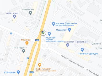 Призматрон, Призма A у Кременчуці Свободи пр. (Кол. 60-річчя Жовтня вул.) - Пугачова вул. (Колиш. Московська вул.) - 297297 схема