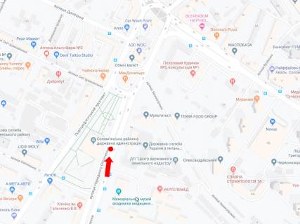 Ситилайт A в Киеве, 1.8x1.2  Народного Ополчення вул., 3, роздільник, в сторону пл. Севастопольської, в центр схема