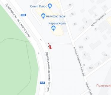 Білборд, Бігборд (Борд)  B у Запоріжжі, 6х3  Прибережна автомагістраль - Троїцька вул. схема