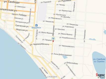 Билборд A в Бердянске Мичурина ул., 85 - Герцена ул. схема