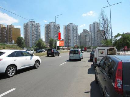 Видеоборд A в Киеве, 2.3x3.14  Дніпровська набережна вул., 49 - вул. Ахматової, роздільник, біля ТРЦ "River Mall", світлофор, в бік пр. Бажана - 583955 фото 1