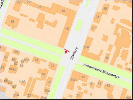 Білборд, Бігборд (Борд)   у Дніпро (Дніпропетровськ), 3x6  Бандери (кол. Шмідта) вул., 18 - Антоновича вул. (колиш. Свердлова ул.) схема