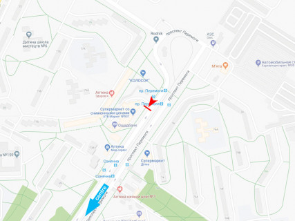 Билборд A в Харькове, 3x6  Перемоги пр., 75а, в центр схема