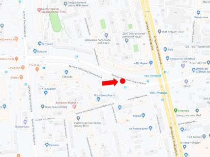 Видеоборд A в Киеве, 3x6  Івашкевича вул., 3, роздільник, в бік ТРЦ "Караван", Оболоні - 583809 схема