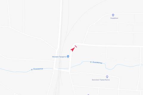 Билборд A в Купянск-Узловом, 3x6  смт Куп'янськ-Вузловий, виїзд, магазин продукти, церква схема