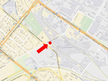 Билборд A в Запорожье, 3x6  Верхня вул. / Рекордна вул., біля з/д переїзду, в бік Південного шосе схема